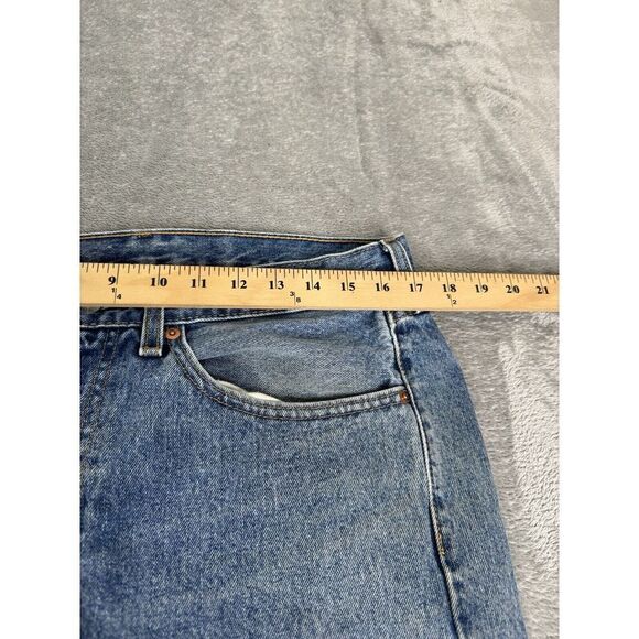 Levi's 505 Regular Fit Straight Leg Jeans Men's Size 34x30 Blue - Picture 12 of 14